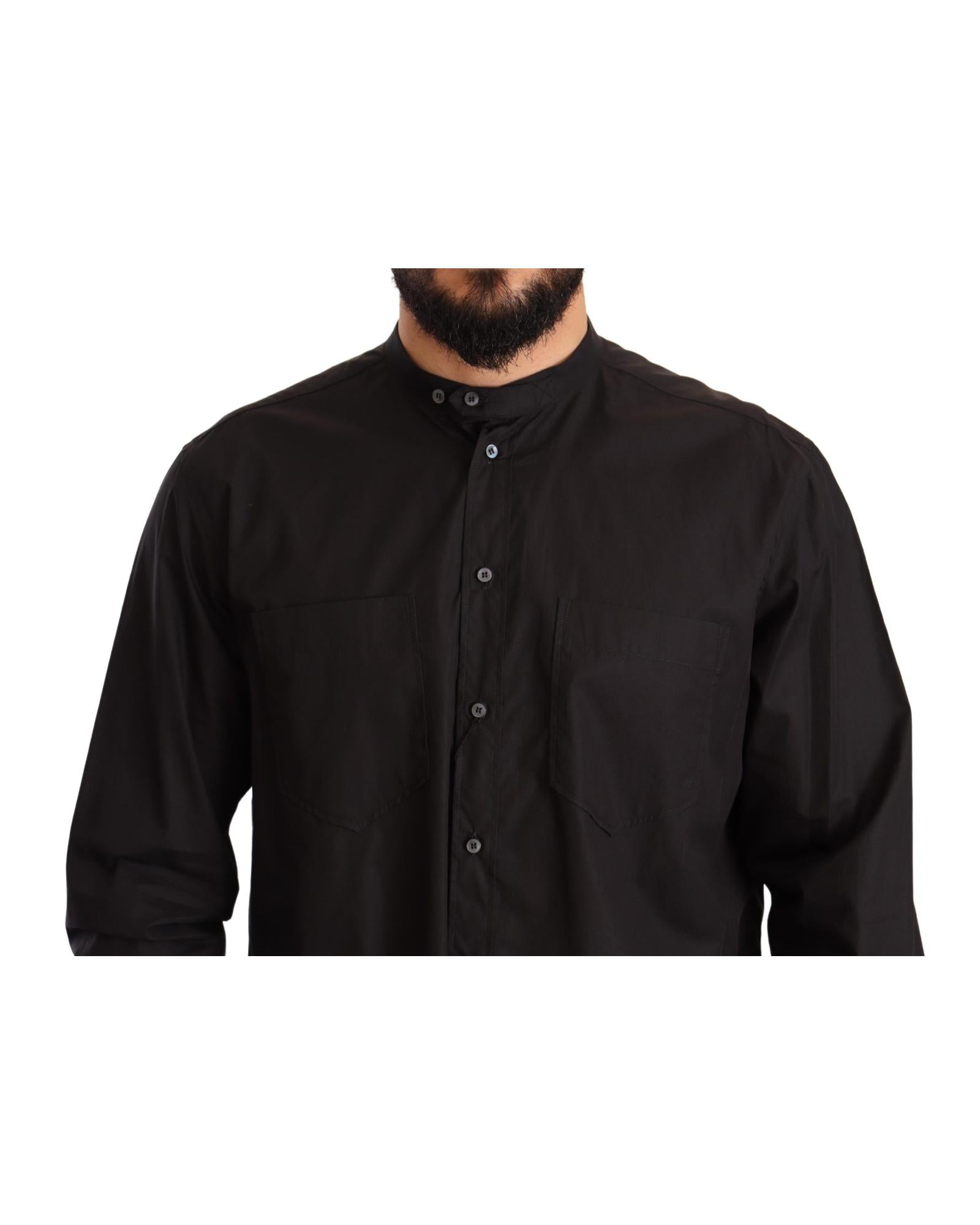 Dolce & Gabbana Long Sleeve Mandarin Collar Shirt