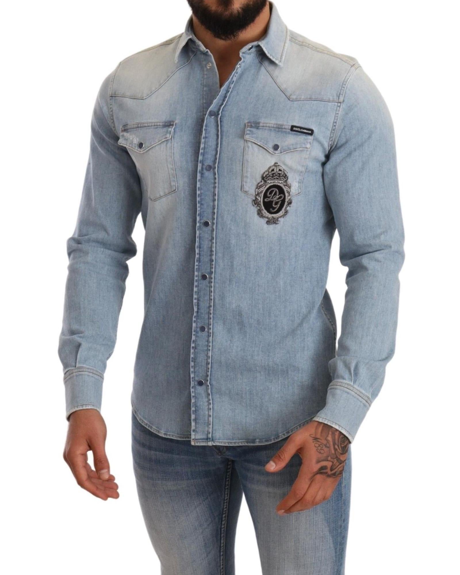 Dolce & Gabbana  Men's Striped Cotton Shirt