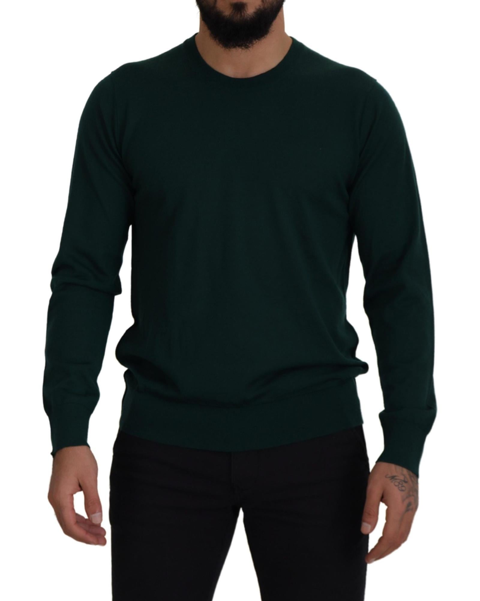 Dolce & Gabbana  Men's Crew Neck Sweater in Green