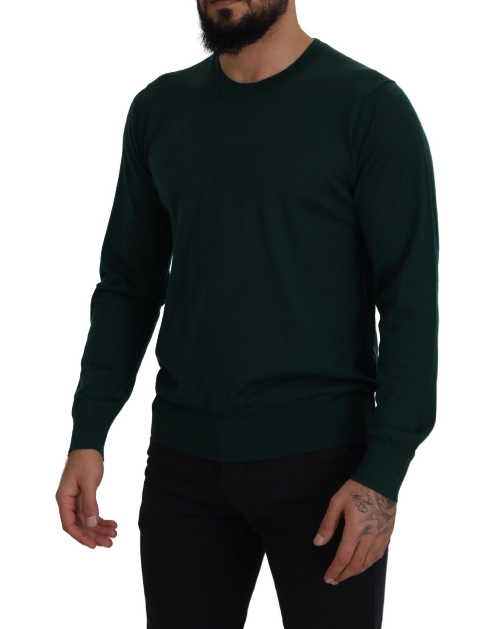 Dolce & Gabbana  Men's Crew Neck Sweater in Green