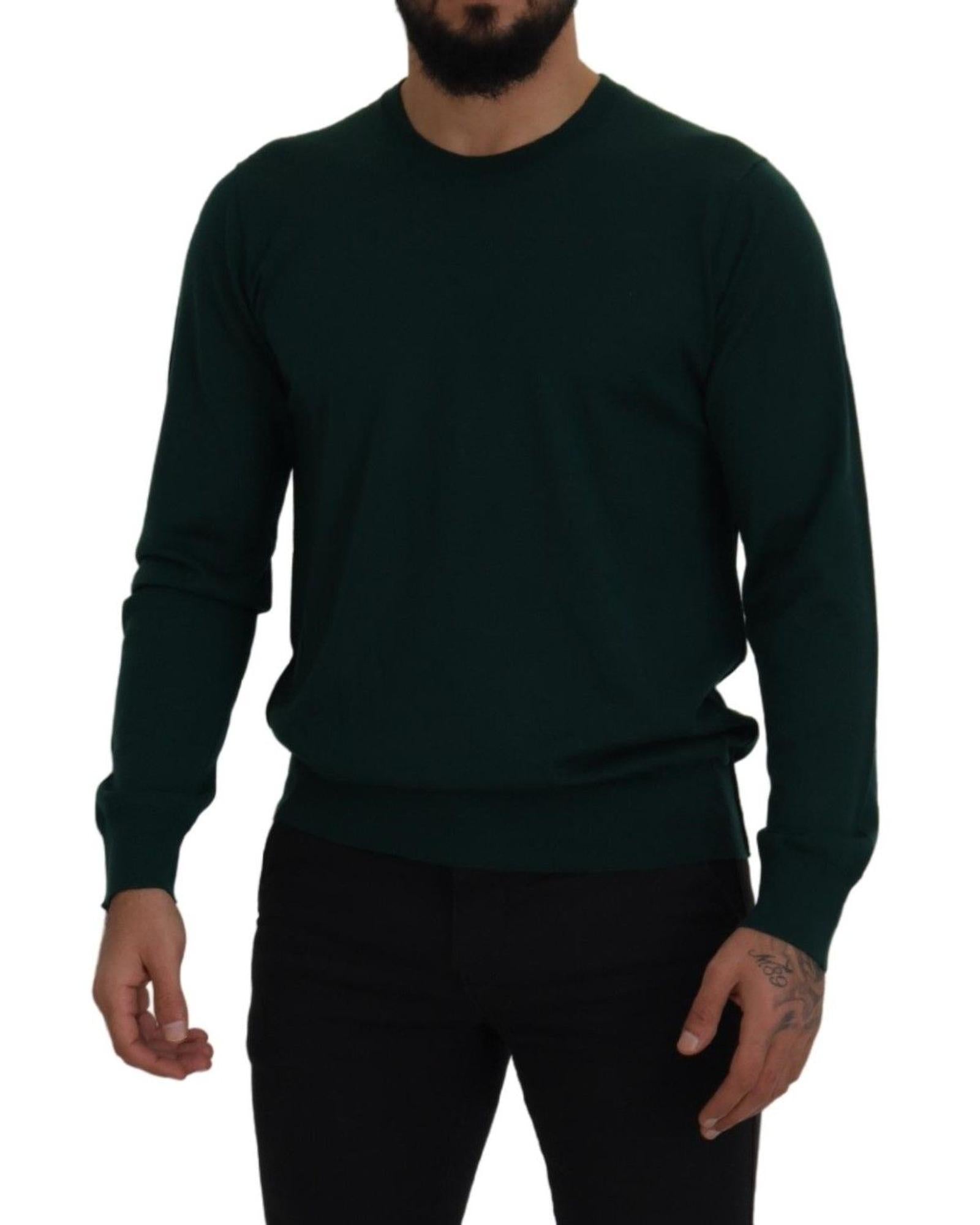 Dolce & Gabbana  Men's Crew Neck Sweater in Green