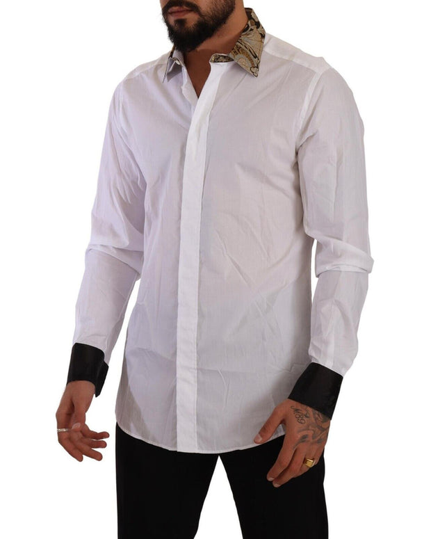Dolce & Gabbana Classic  Long Sleeves Jacquard Shirt