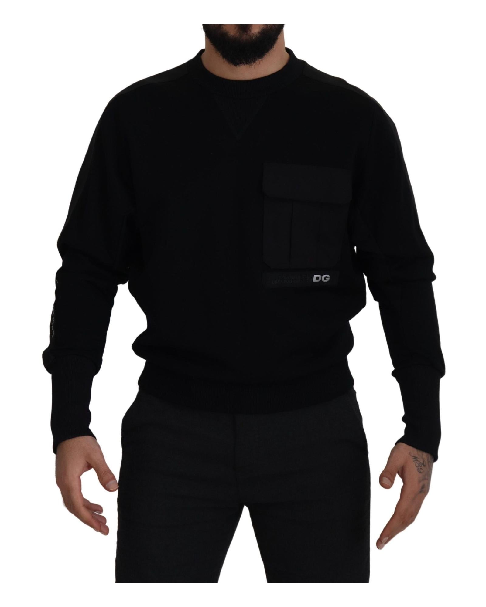 Dolce & Gabbana DG Patch Pocket Sweater Black TSH7889