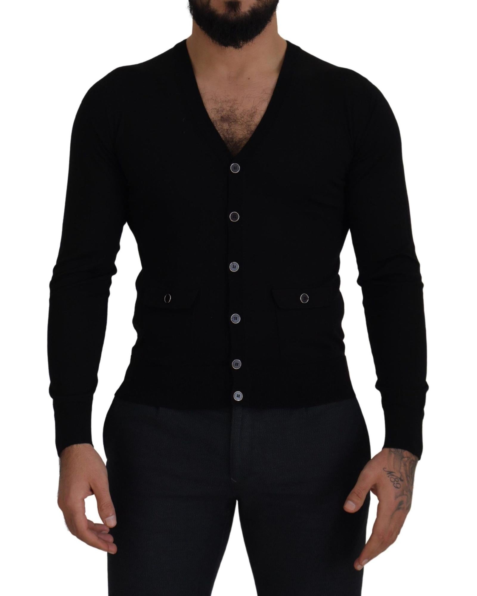 Dolce & Gabbana Button Down Wool Cardigan Sweater