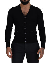 Dolce & Gabbana Button Down Wool Cardigan Sweater