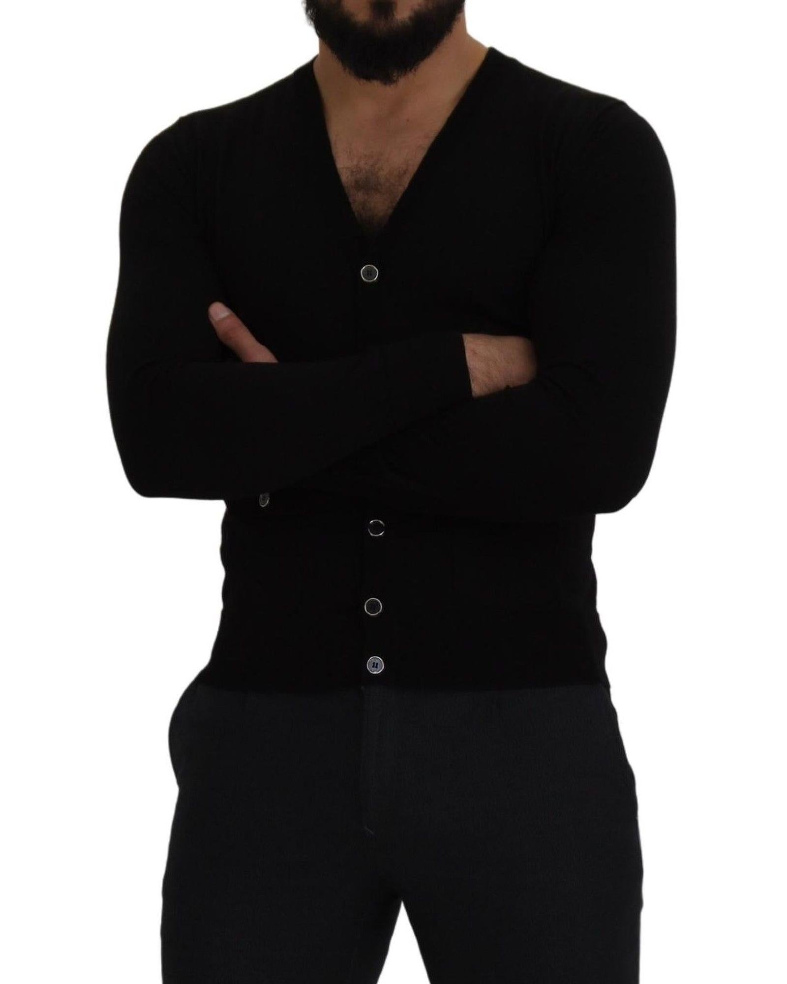 Dolce & Gabbana Button Down Wool Cardigan Sweater