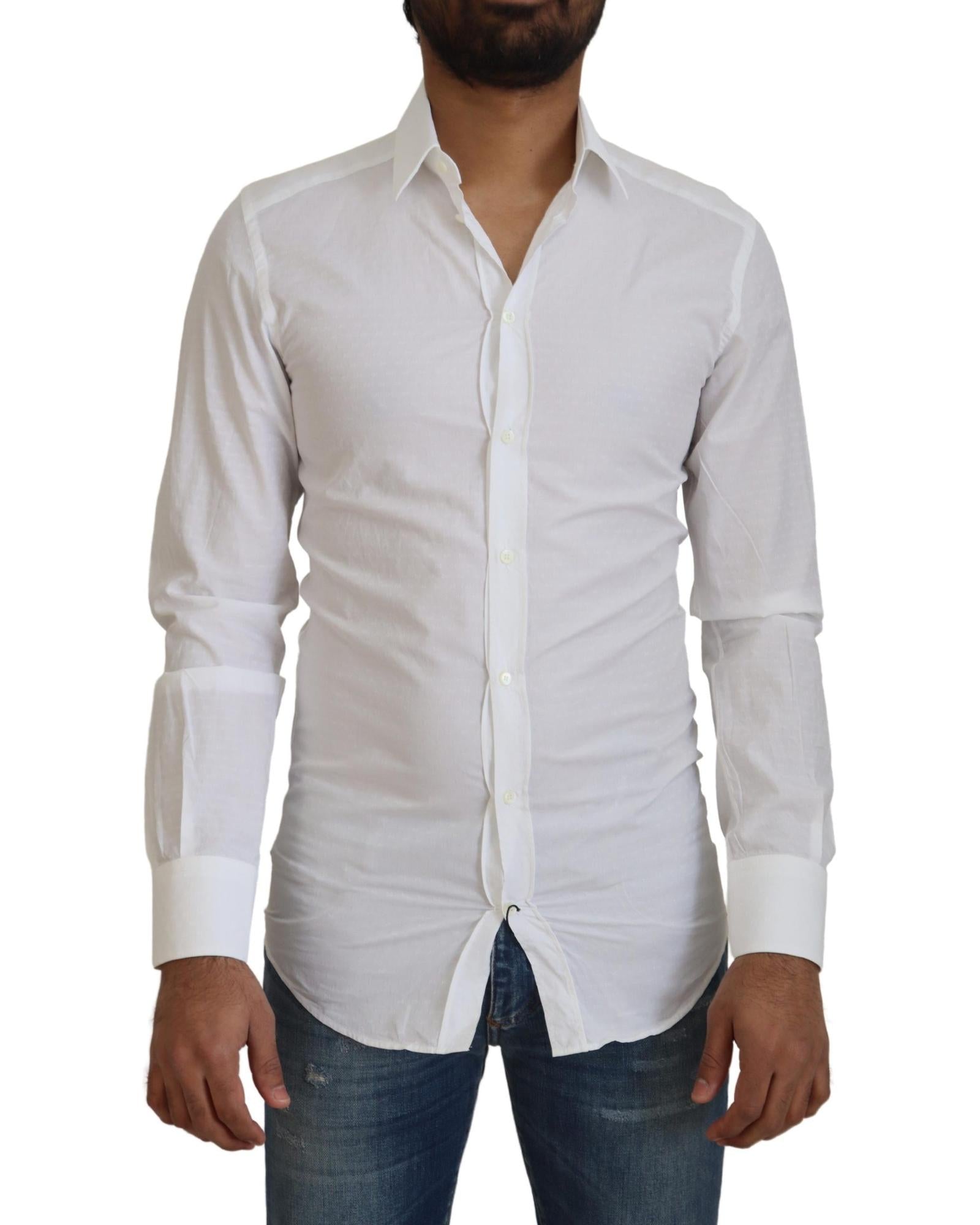 Dolce & Gabbana  Classic Fit Long Sleeve Dress Shirt White
