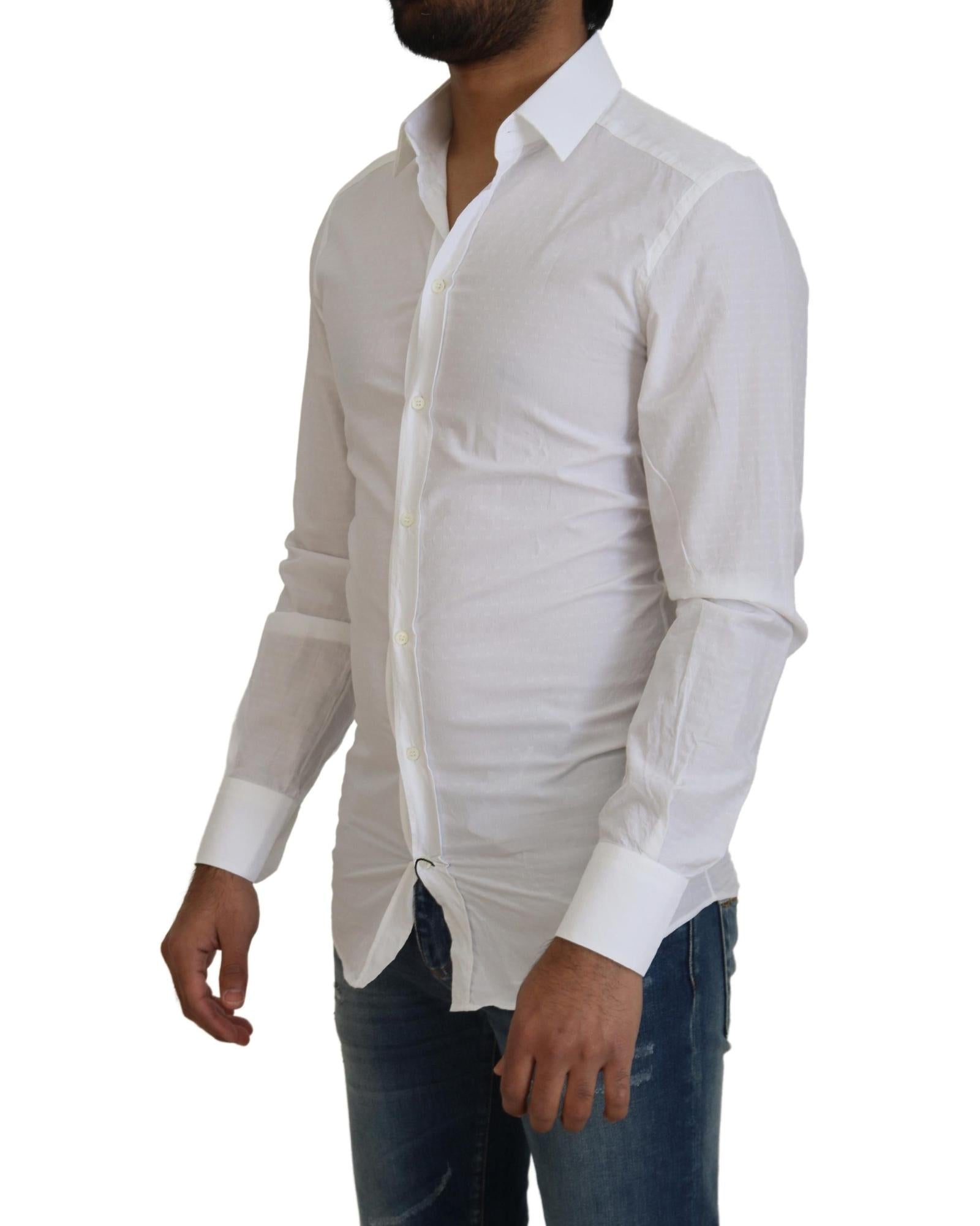 Dolce & Gabbana  Classic Fit Long Sleeve Dress Shirt White