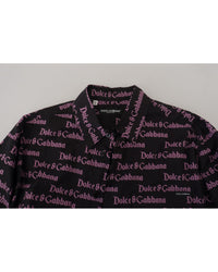 Dolce & Gabbana Men's All Over Logo Print Cotton Shirt