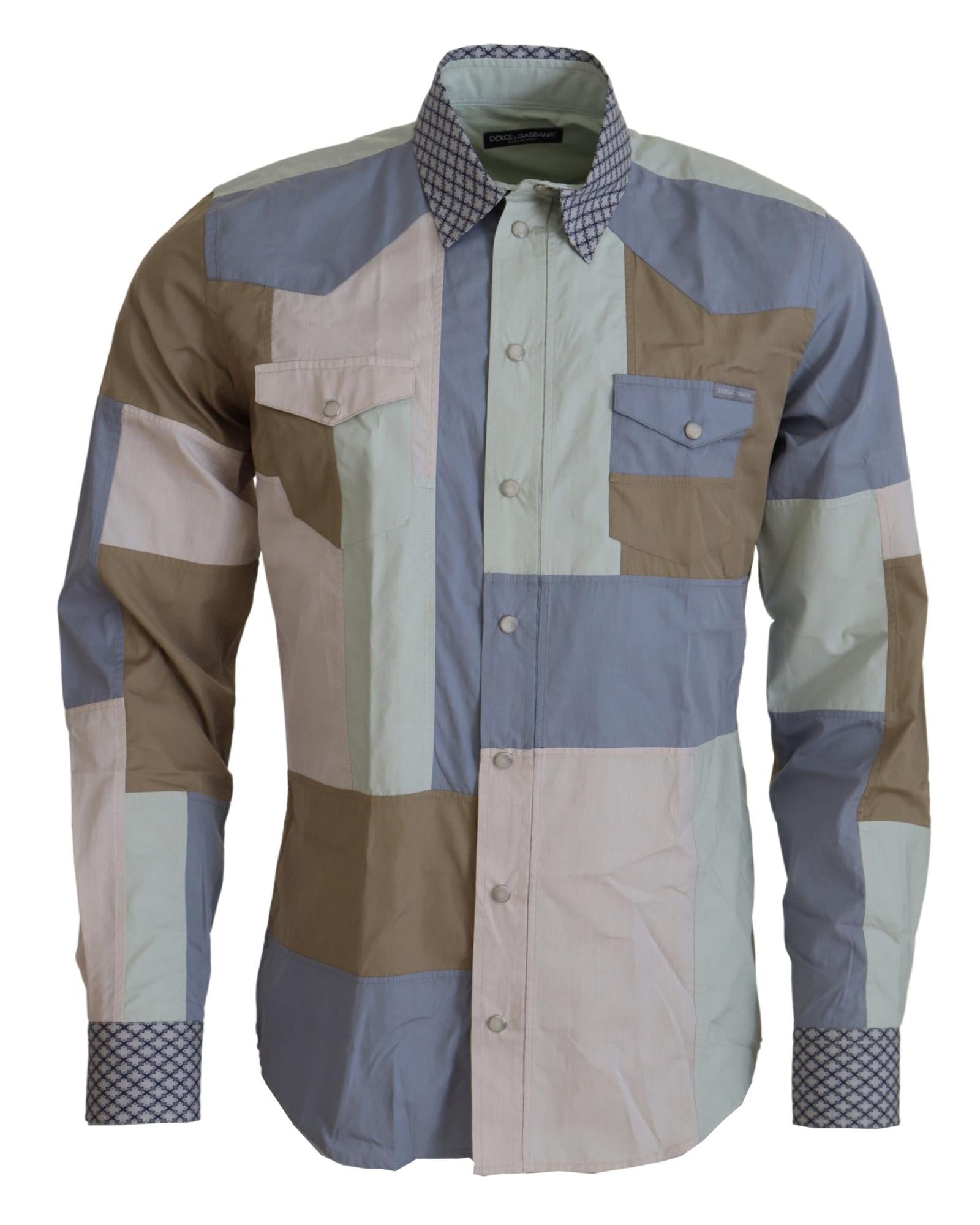 Dolce & Gabbana  Patchwork Cotton Shirt for Men