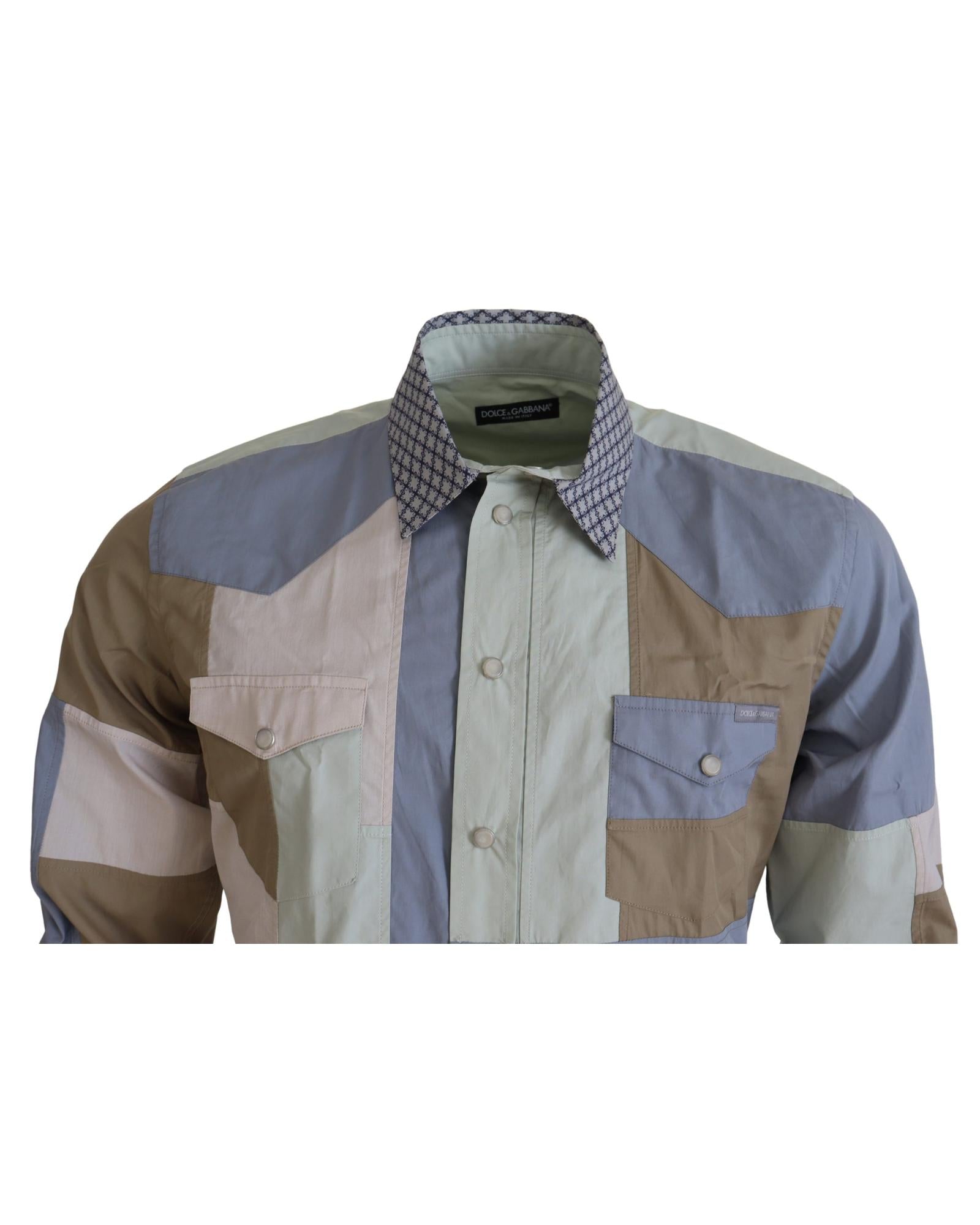 Dolce & Gabbana  Patchwork Cotton Shirt for Men