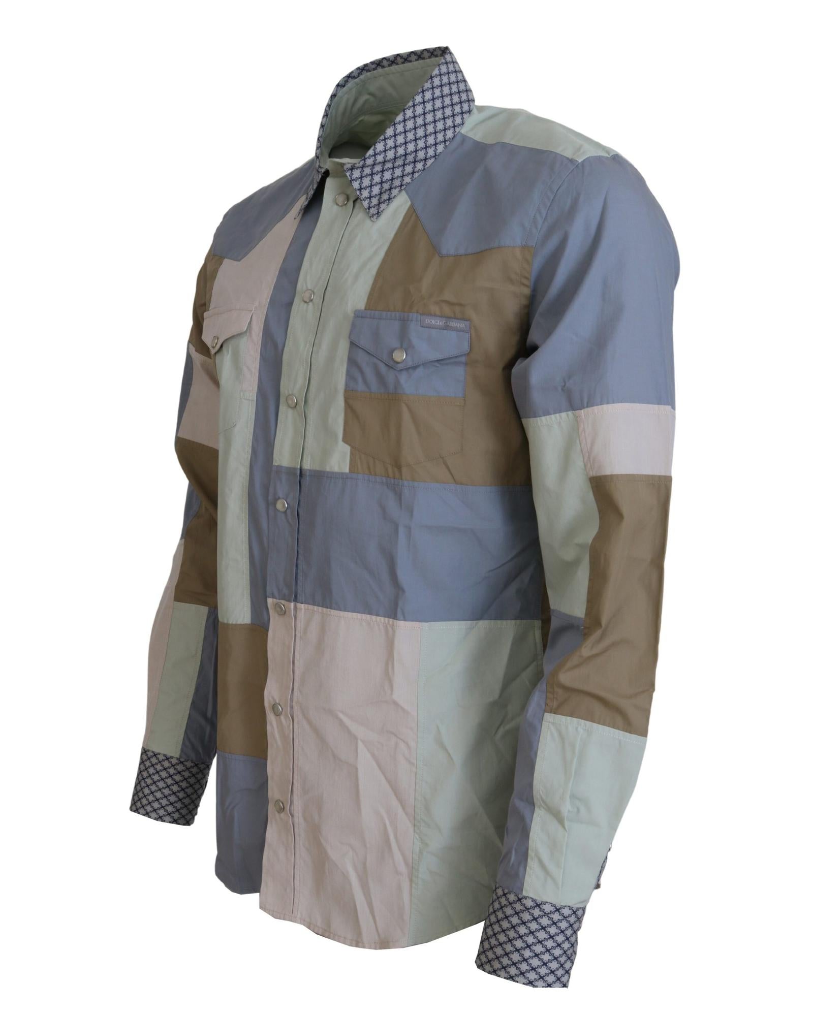Dolce & Gabbana  Patchwork Cotton Shirt for Men