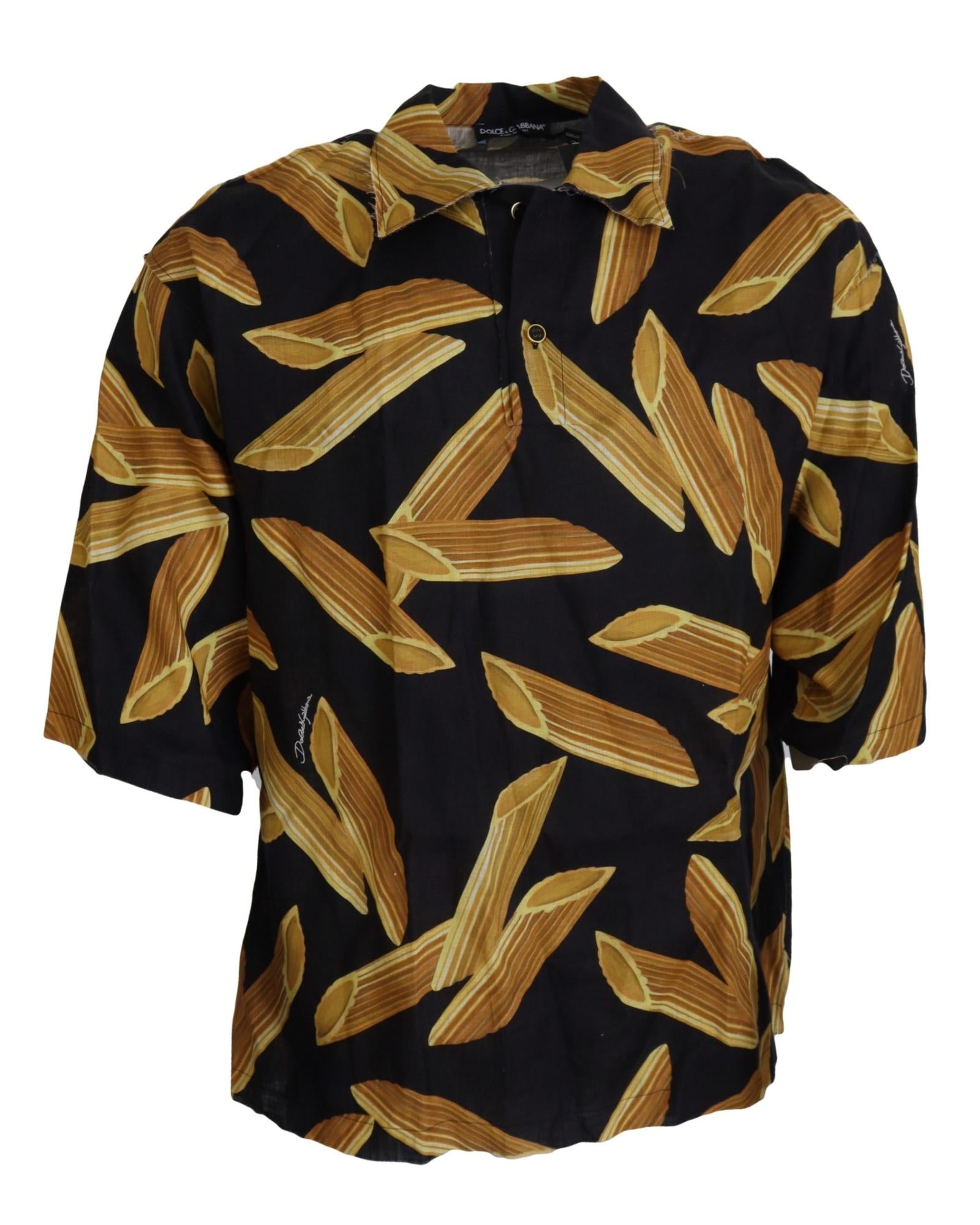 Dolce & Gabbana  Men's Pennette Silk Shirt - Black