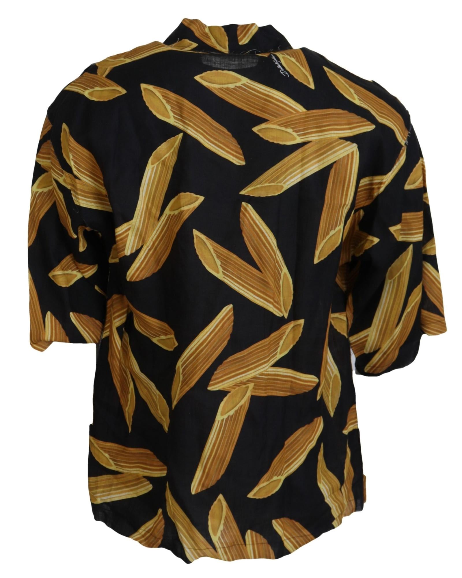 Dolce & Gabbana  Men's Pennette Silk Shirt - Black