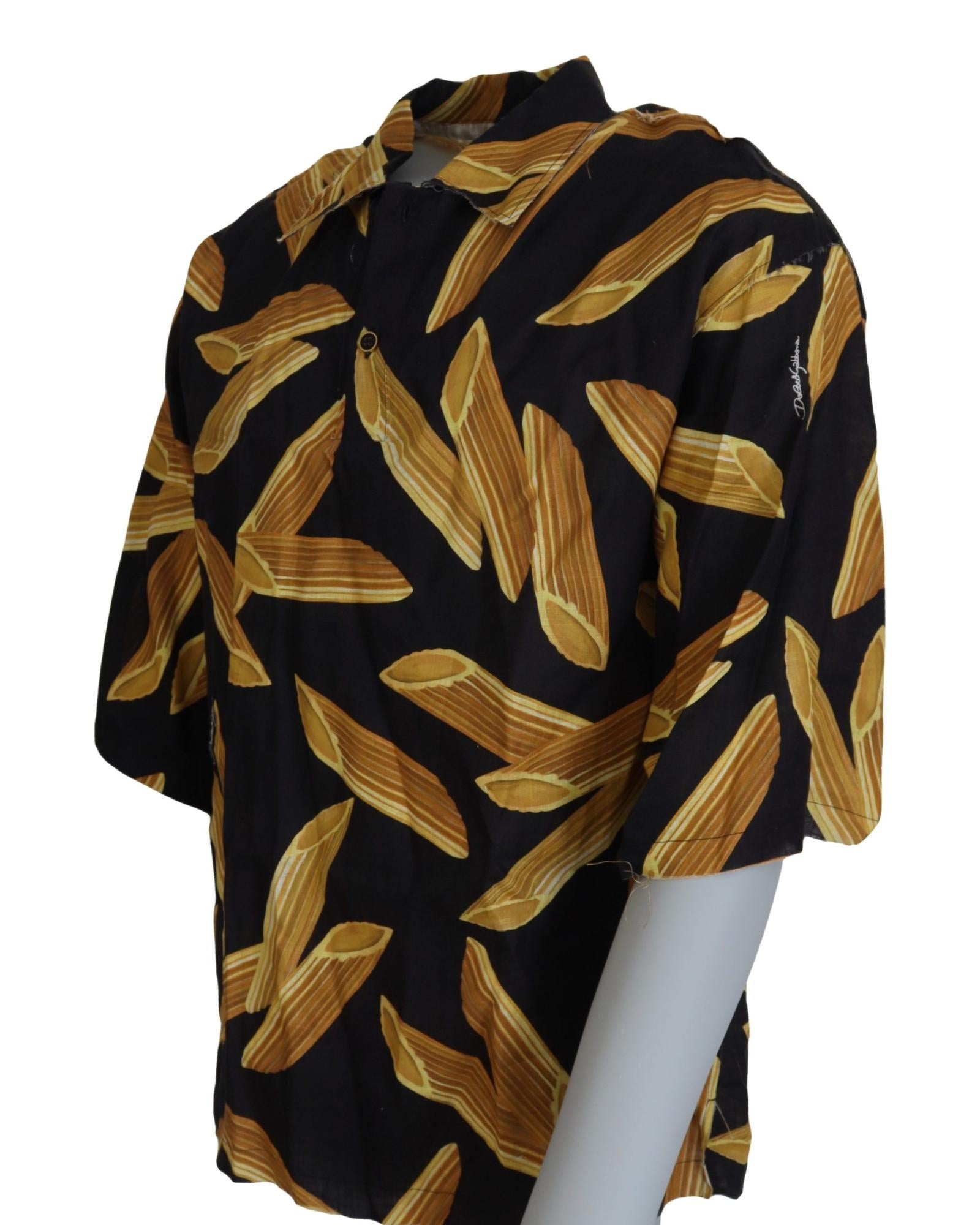 Dolce & Gabbana  Men's Pennette Silk Shirt - Black
