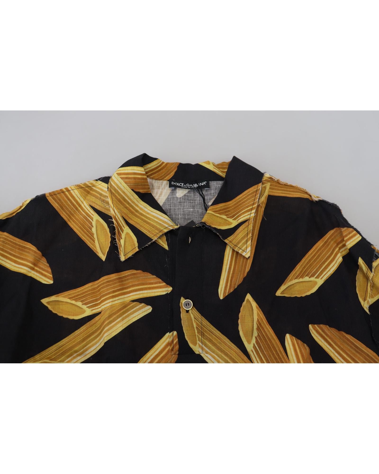 Dolce & Gabbana  Men's Pennette Silk Shirt - Black