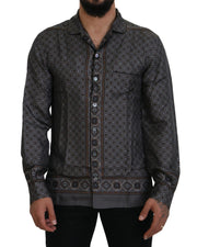Dolce & Gabbana Baroque Silk Satin Casual Shirt