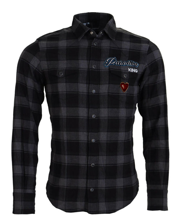Dolce & Gabbana Checkered Long Sleeve Shirt in
