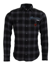 Dolce & Gabbana Men's Paradiso King Flannel Shirt Black/Gray