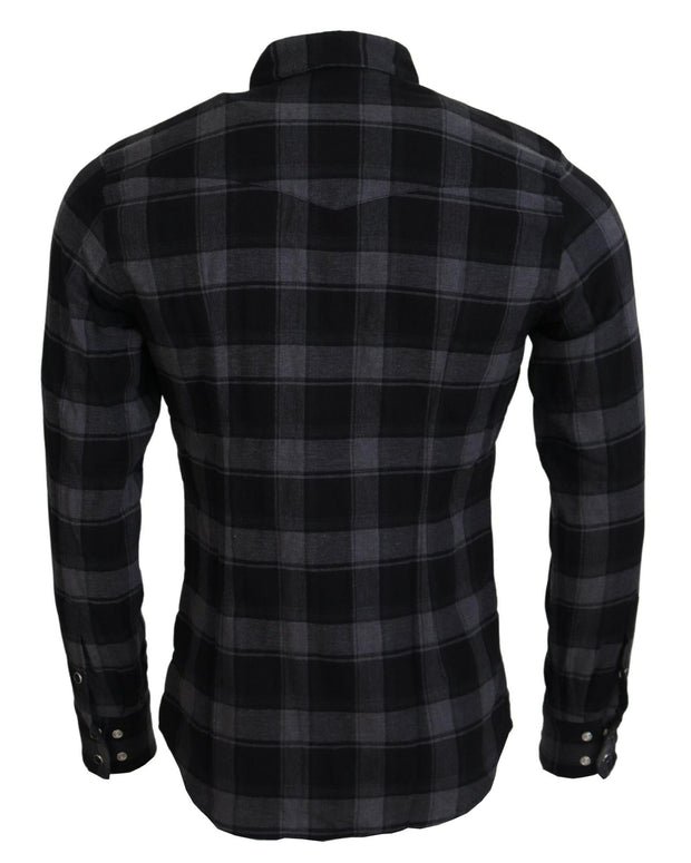 Dolce & Gabbana Checkered Long Sleeve Shirt in