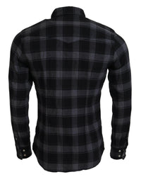 Dolce & Gabbana Men's Paradiso King Flannel Shirt Black/Gray