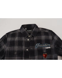 Dolce & Gabbana Men's Paradiso King Flannel Shirt Black/Gray