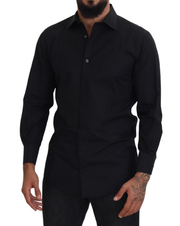 Dolce & Gabbana Classic  Cotton Collared Long Sleeve Shirt