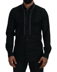 Dolce & Gabbana Classic Fit Long Sleeve Dress Shirt - Black Black