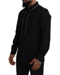 Dolce & Gabbana Classic Fit Long Sleeve Dress Shirt - Black