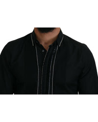 Dolce & Gabbana Classic Fit Long Sleeve Dress Shirt - Black