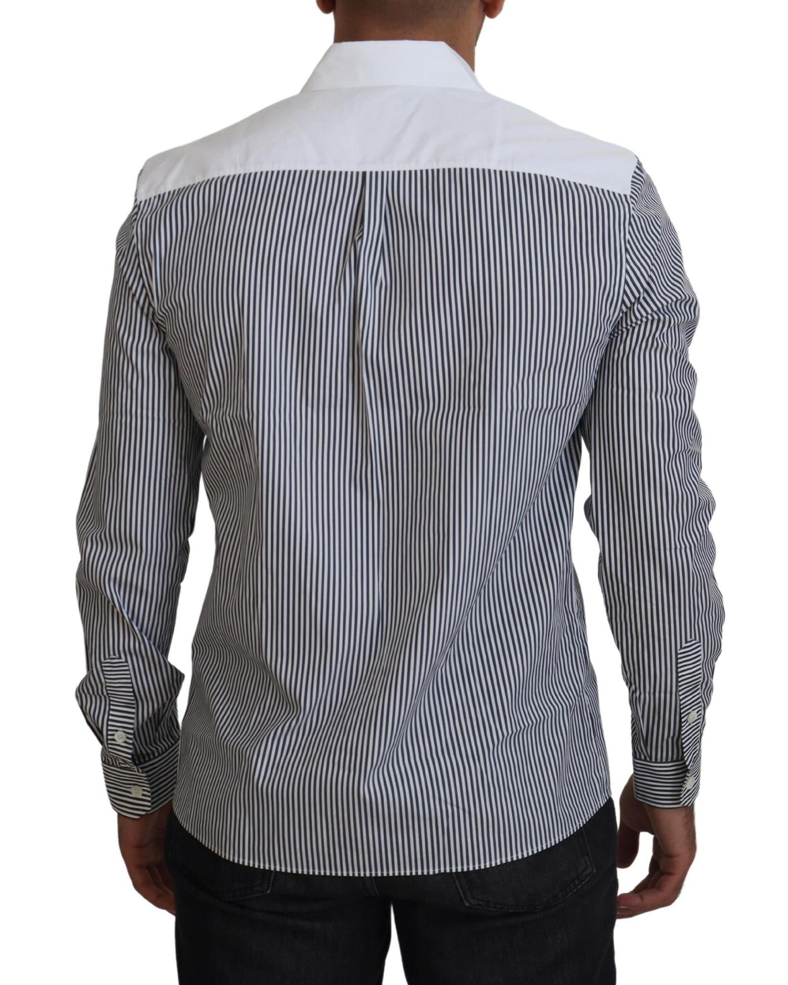 Dolce & Gabbana Play Striped Cotton Shirt - Black
