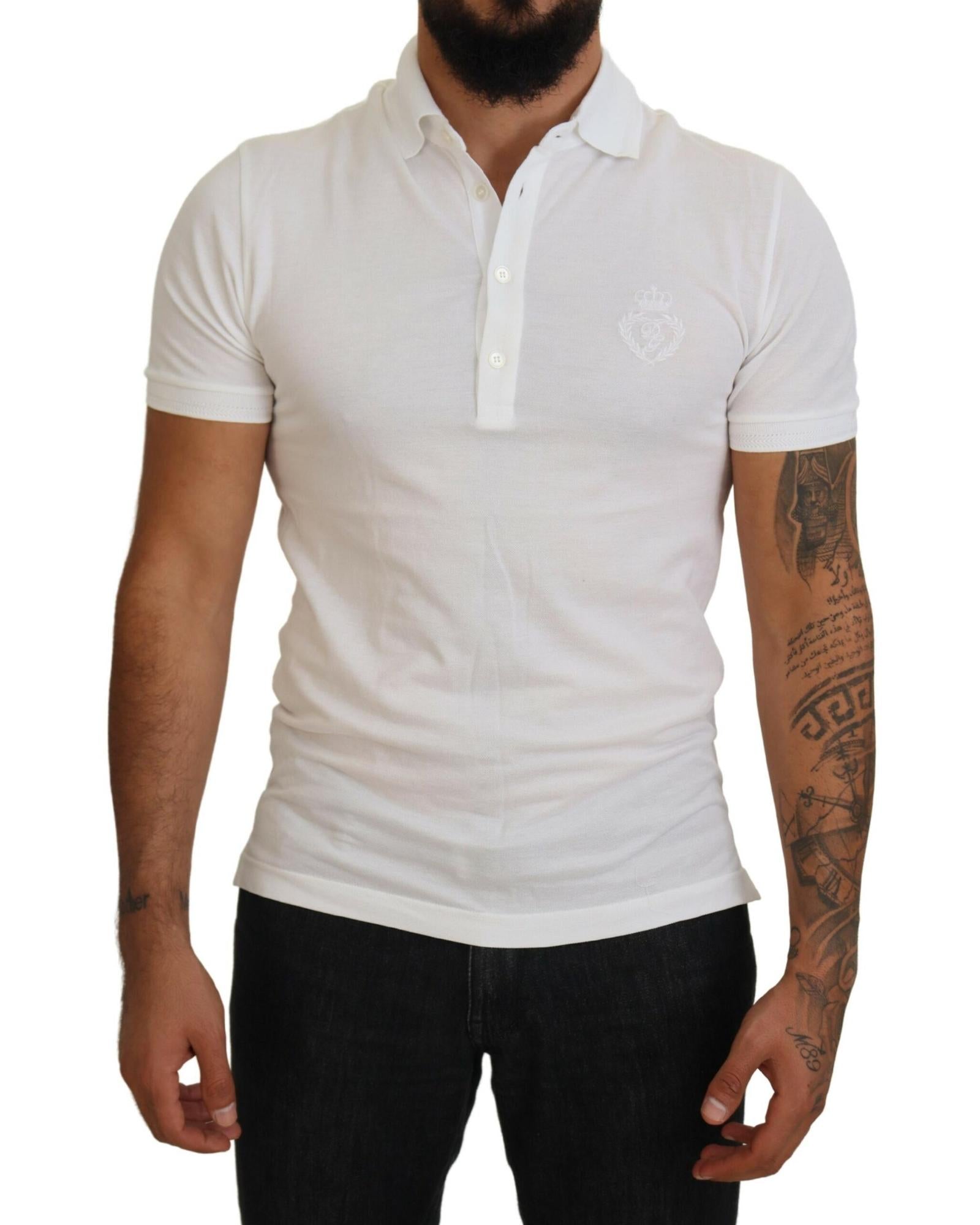 Dolce & Gabbana  Men's Classic Fit Polo Shirt - White