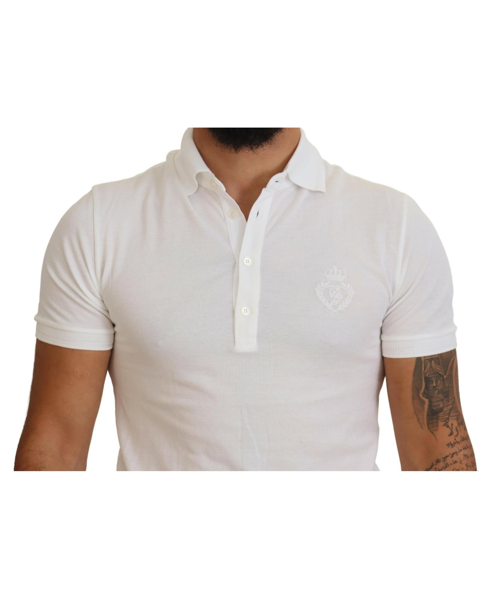 Dolce & Gabbana  Men's Classic Fit Polo Shirt - White