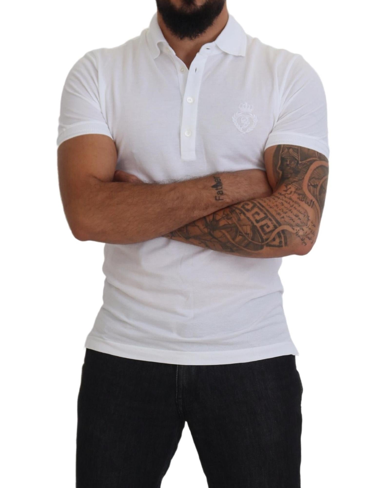 Dolce & Gabbana  Men's Classic Fit Polo Shirt - White