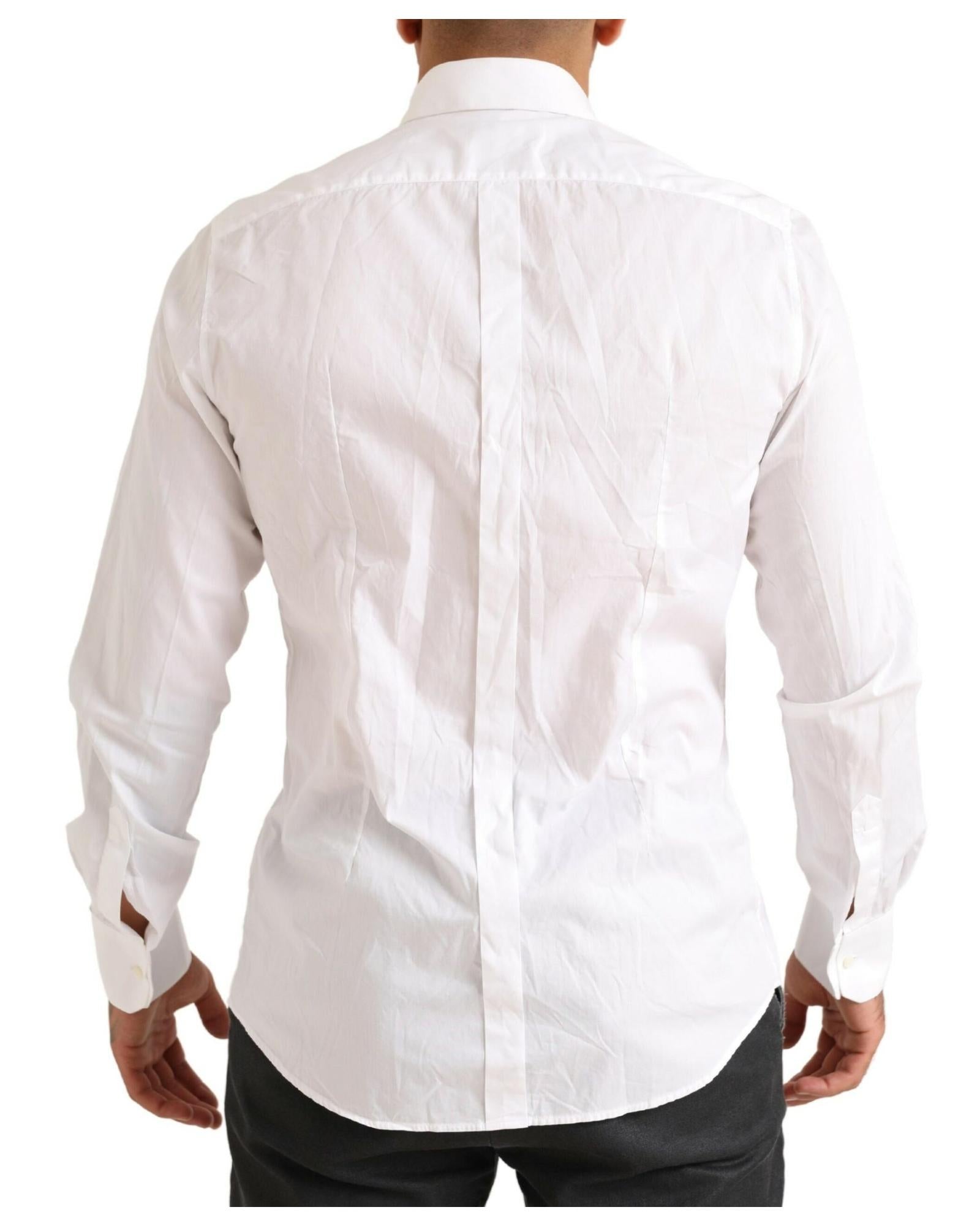 Dolce & Gabbana  Pleated Front Dress Shirt - White
