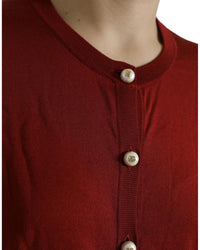 Dolce & Gabbana Women's Color Block Knitwear Cardigan - Red Orange