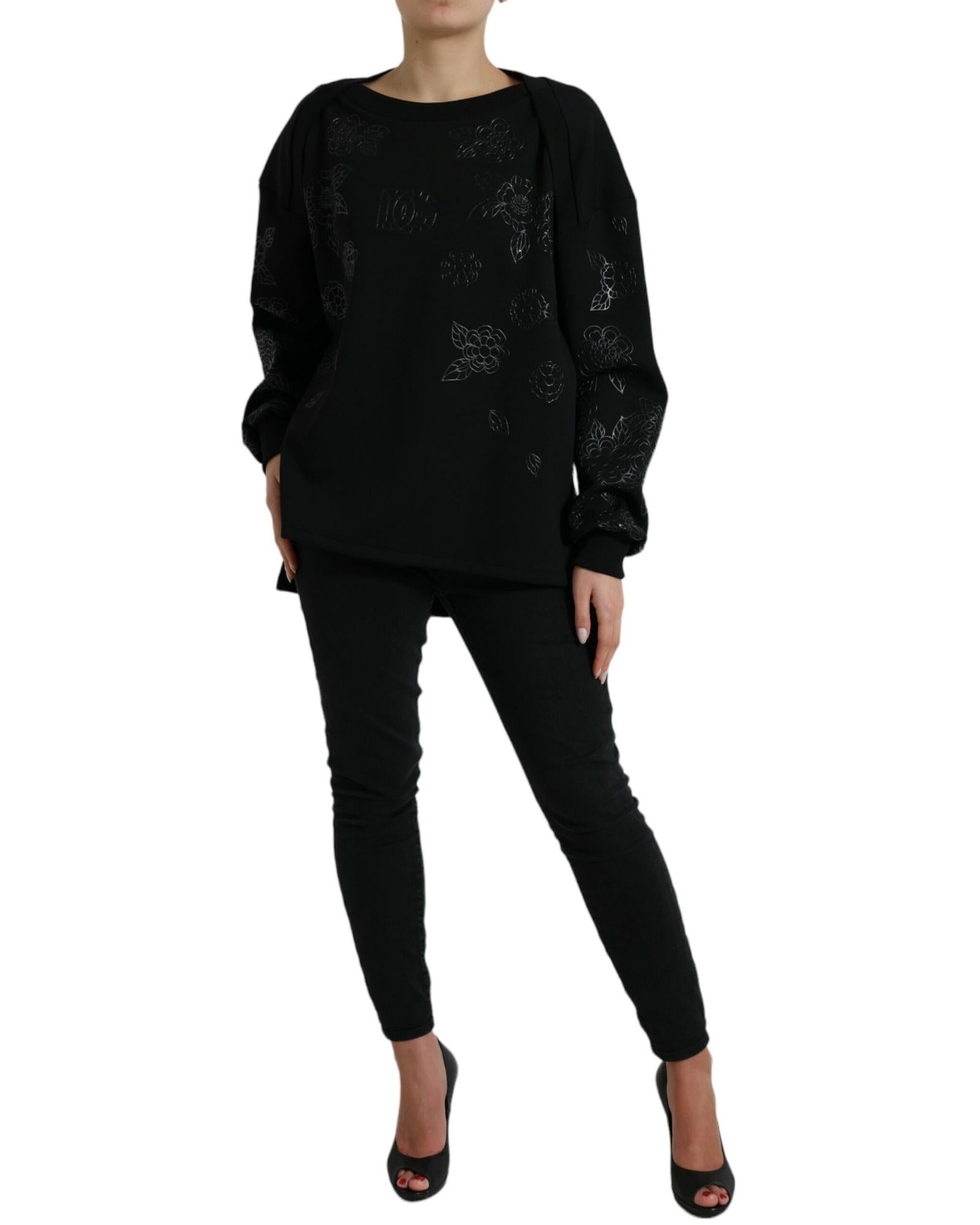 Dolce & Gabbana Floral Print Sweatshirt Black TSH84221
