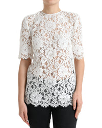 Dolce & Gabbana Women's White Lace Top 6 White
