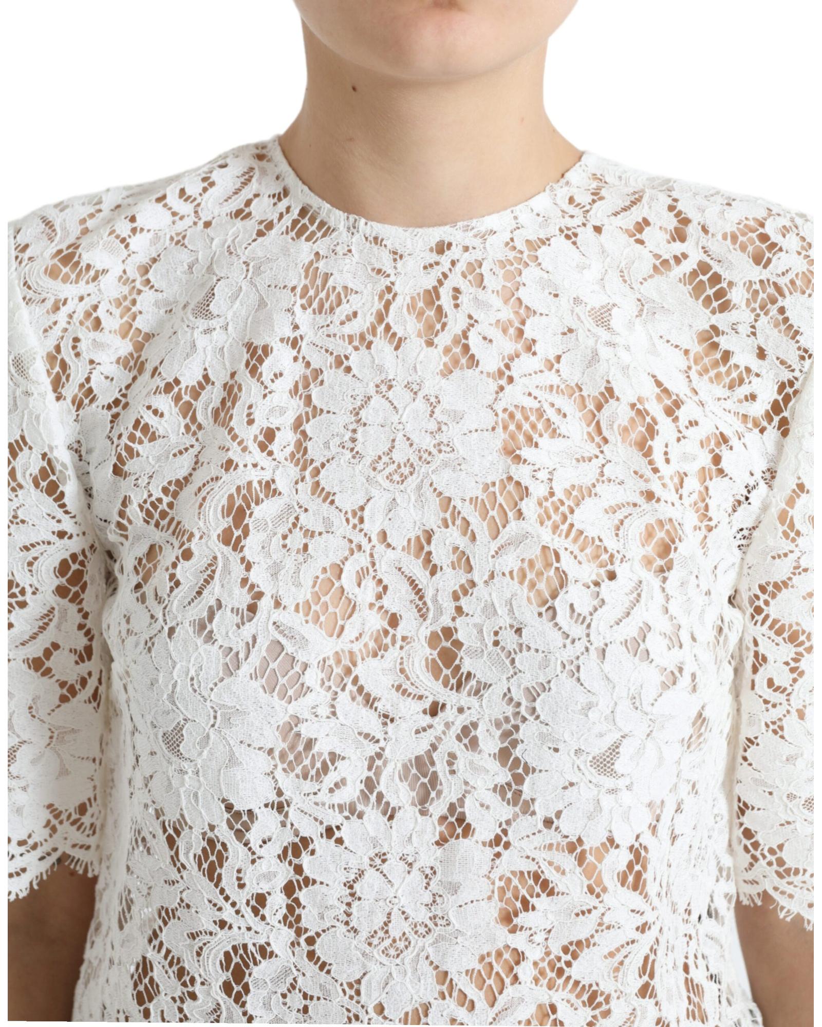 Dolce & Gabbana Women's White Lace Top