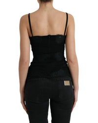Dolce & Gabbana Black Lace Silk Top