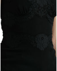 Dolce & Gabbana Black Lace Silk Top