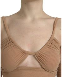 Dolce & Gabbana Women's Mesh Long Sleeve Top - Beige