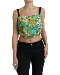 Dolce & Gabbana Floral Print Silk Tank Top - Multicolor 18 Multicolor