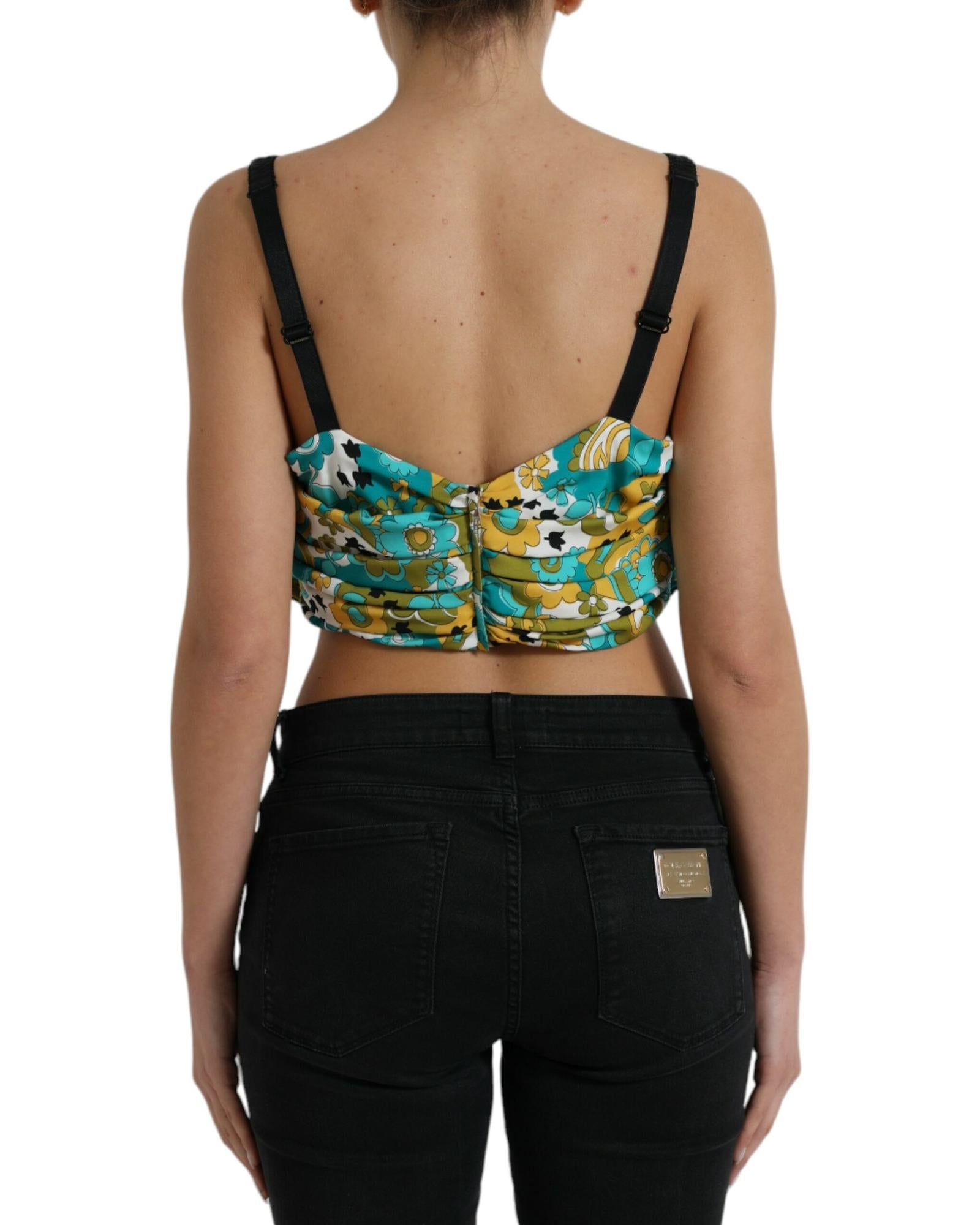 Dolce & Gabbana Floral Print Silk Tank Top - Multicolor