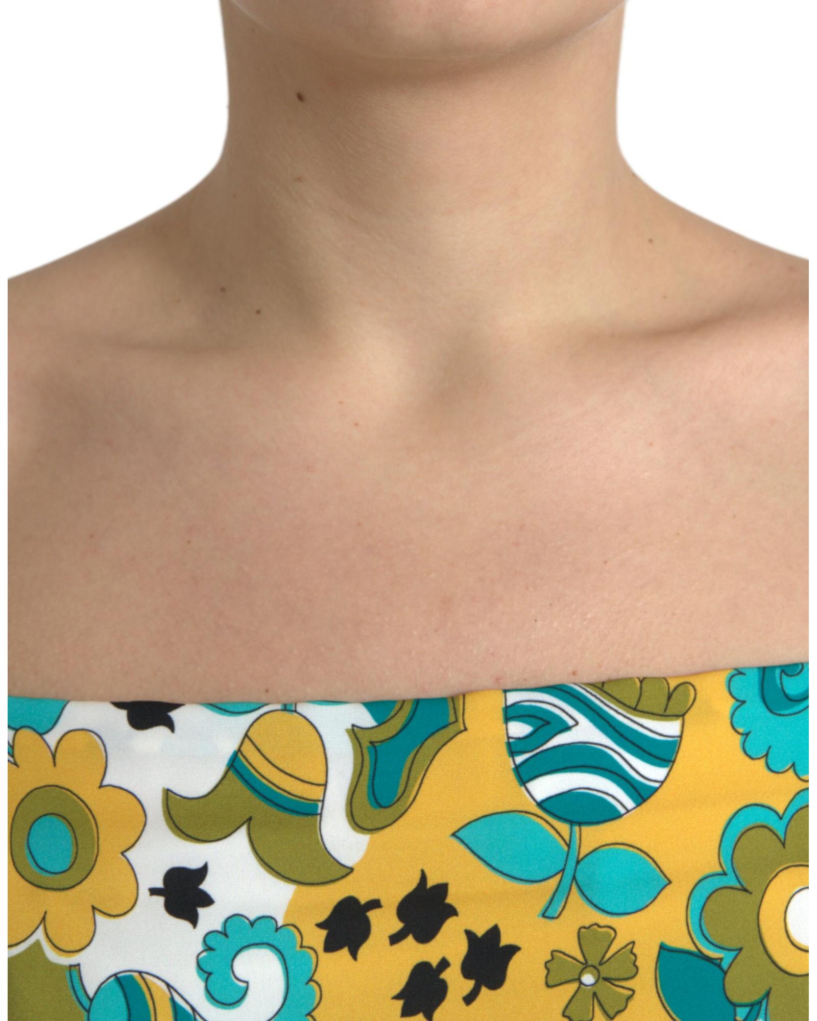 Dolce & Gabbana Floral Print Silk Tank Top - Multicolor