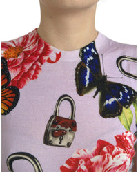 Dolce & Gabbana Butterfly Floral Cashmere Silk Tank Top
