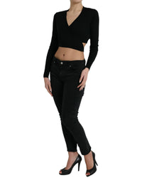 Dolce & Gabbana Wool V-neck Crossed Cardigan Sweater