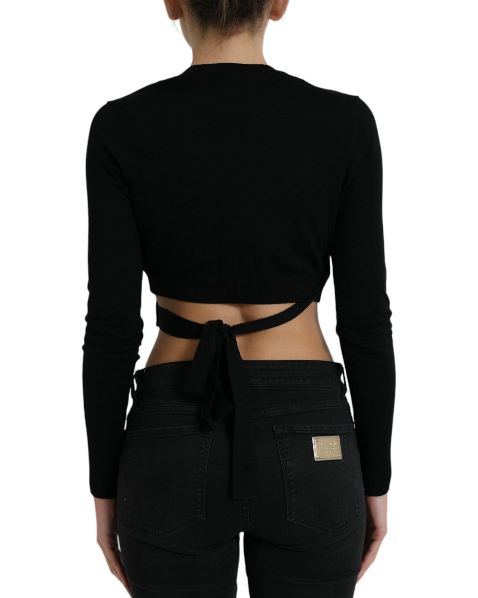 Dolce & Gabbana Wool V-neck Crossed Cardigan Sweater