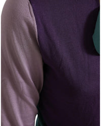 Dolce & Gabbana Women's Purple Knitted Tie Neck Sweater