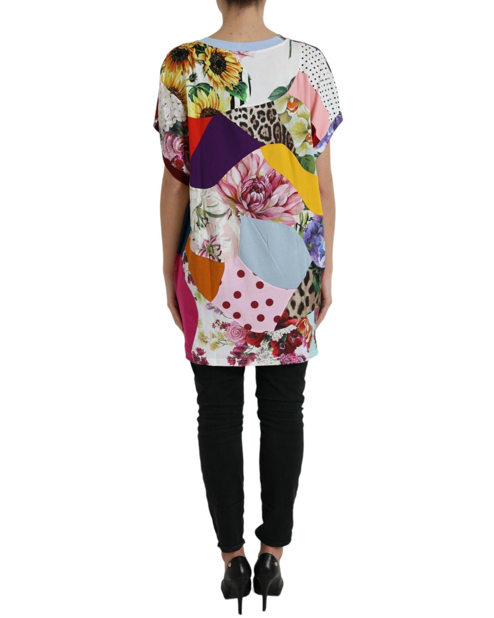 Dolce & Gabbana Women's Multicolor Patchwork T-Shirt